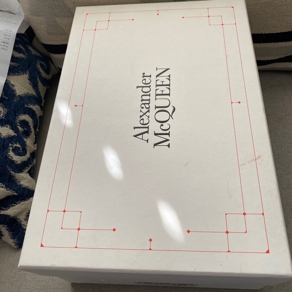 Alexander McQueen oversize sneaker white pink galaxy glitter 40/10 NWT - Picture 12 of 12